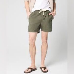 J.Crew Men's Olive Green Drawstring Casual Dock Shorts Medium